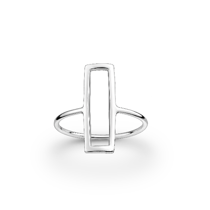 Silver Rectangle Ring