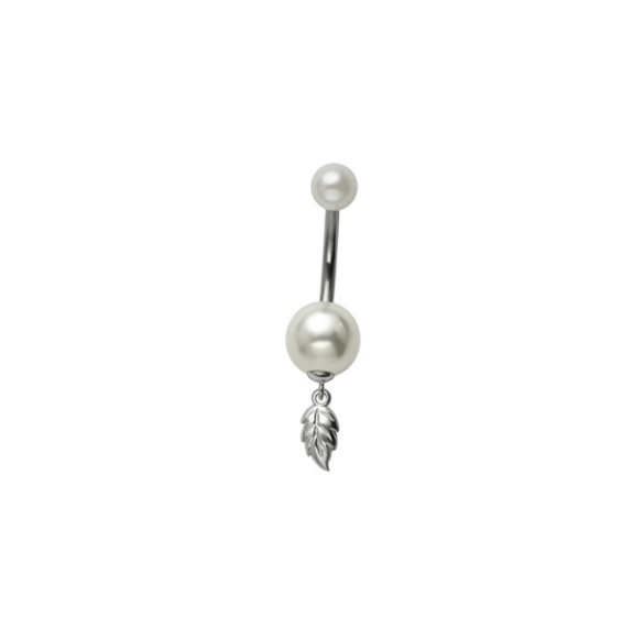 Silver Leaf & Pearl Belly Bar